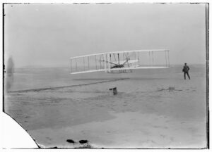 Wright Brothers first controlled flight of 120 feet